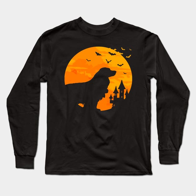 Cocker Spaniel Tee Scary Halloween Long Sleeve T-Shirt by klausgaiser